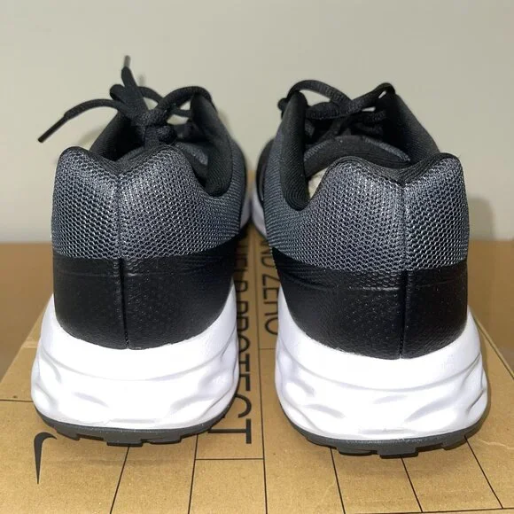 WOMEN’S NIKE REVOLUTION 6 NN (DC3729 003) RUNNING SHOES BLACK/WHITE SIZE 11 - Picture 6 of 7